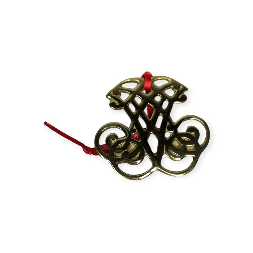 Vintage Williamsburg Virginia Metalcrafters Thomas Jefferson Cypher Ornament